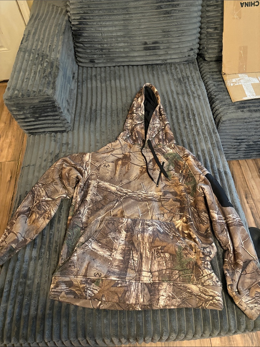 Realtree Men's Hooded Performance Camo Jacket - Brown/Green